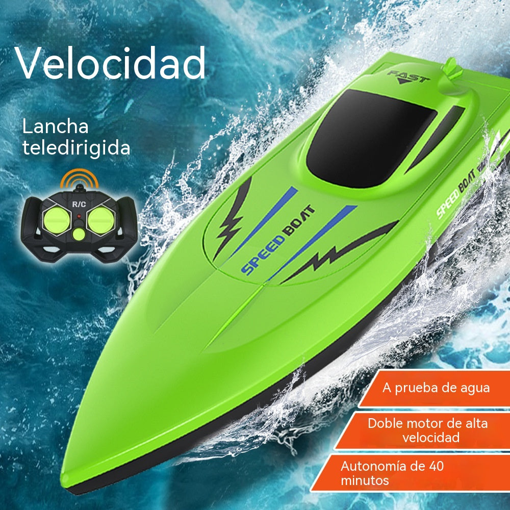 🎮 🚢 ¡MITAD DE PRECIO! Lancha de carreras RC de alta velocidad 2.4G con motores duales 🌊 ⚡ –50% DE DESCUENTO (Oferta del día)