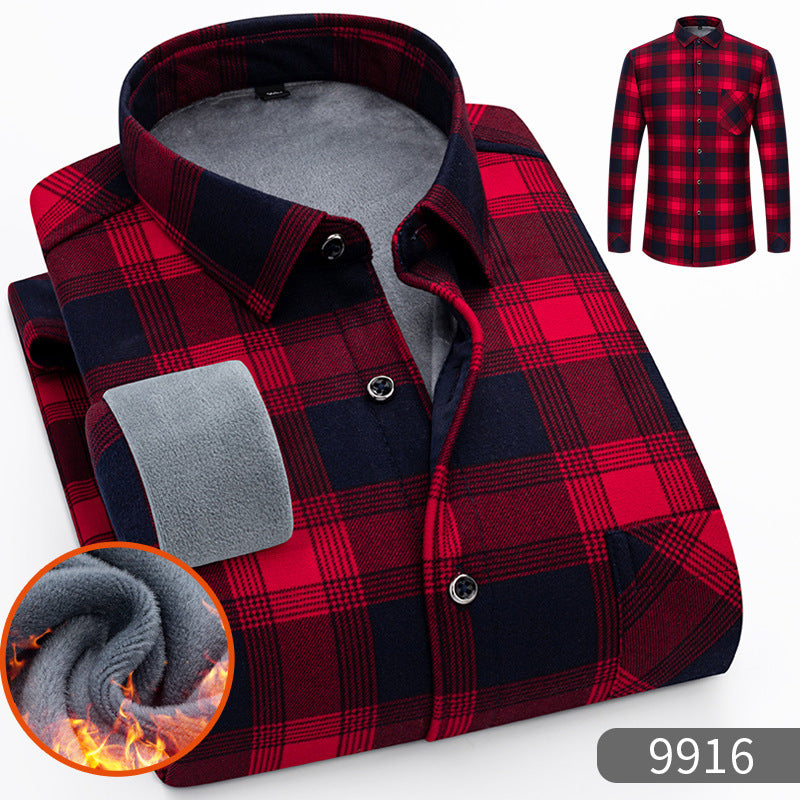 ⏳✨【Poloviční cena】1 kus: 670 Kč 👔【L-5XL】Teplá společenská košile s dlouhým rukávem