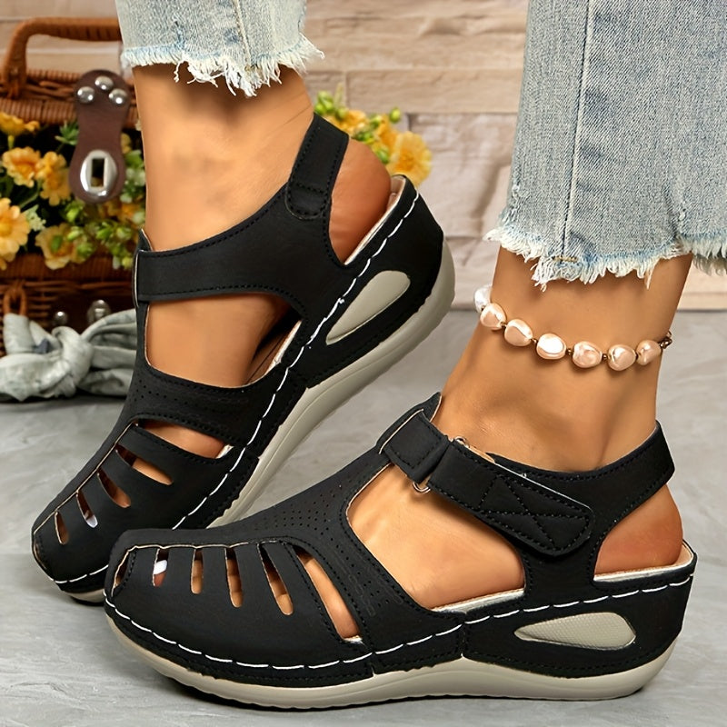 🔥【34-44】Sandalias de cuña casuales para mujer, transpirables y cómodas