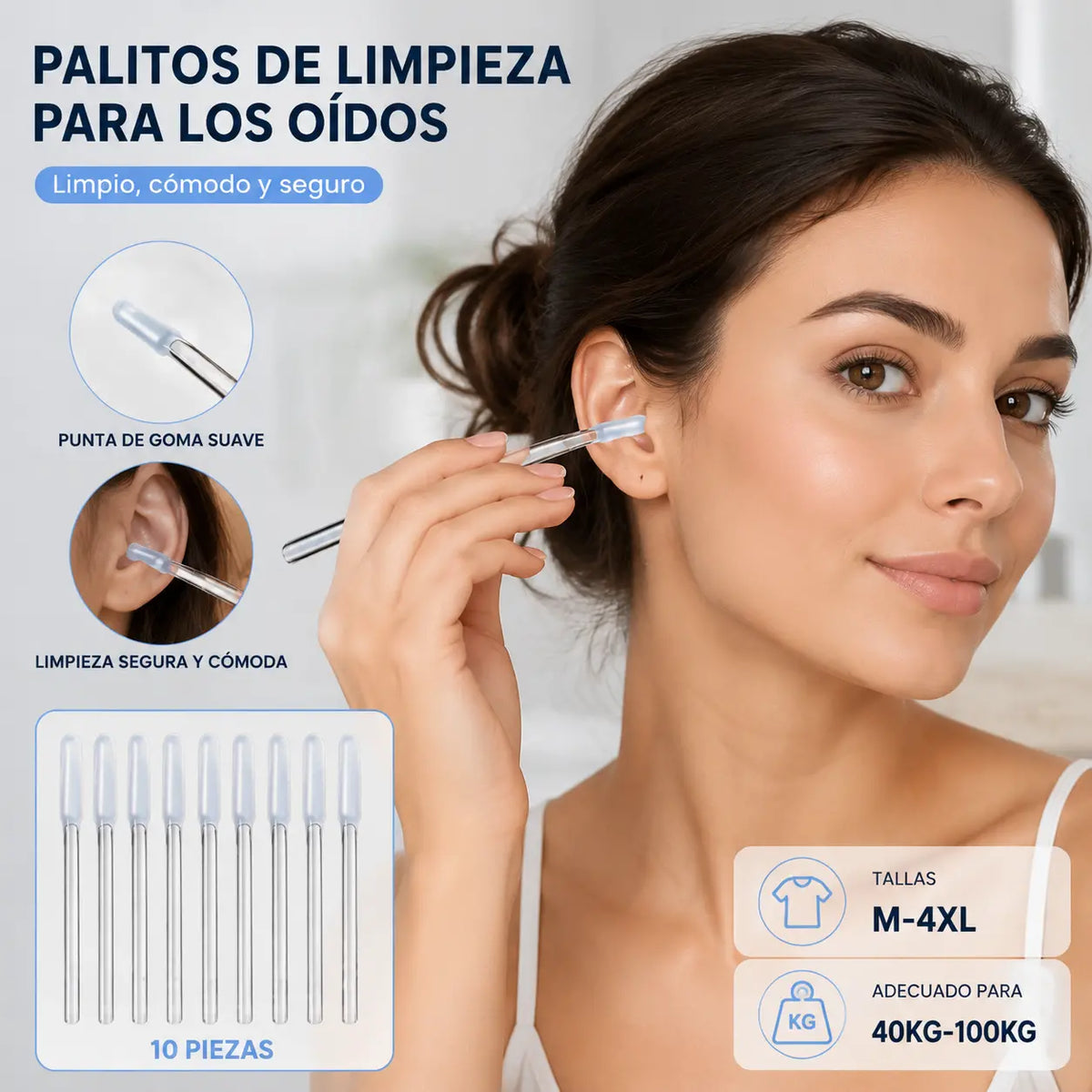 【40 piezas/2 cajas】【Eliminación de cerumen altamente efectiva】Nuevo palito de limpieza de oídos especialmente diseñado