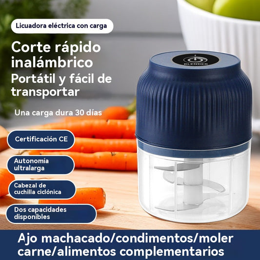 ✨⚡ Picadora de carne eléctrica multiusos ｜Pica ajo fácilmente, muele carne rápidamente, diseño recargable 🍖🧄