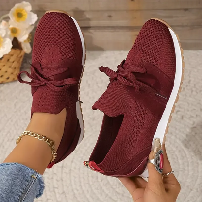 【35-43】Zapatillas ortopédicas tejidas y transpirables para mujer