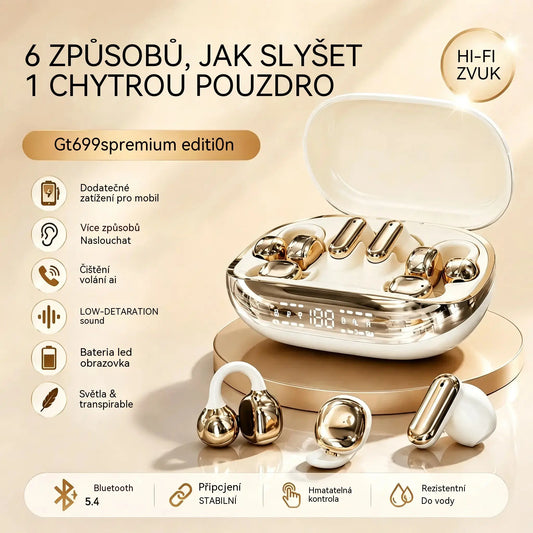 GT699S 6-v-1 brezžične slušalke z različnimi slogi in etuijem za nujne primere ✨