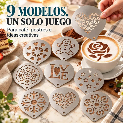 ☕ Šablona iz nerjavnega jekla za latte art