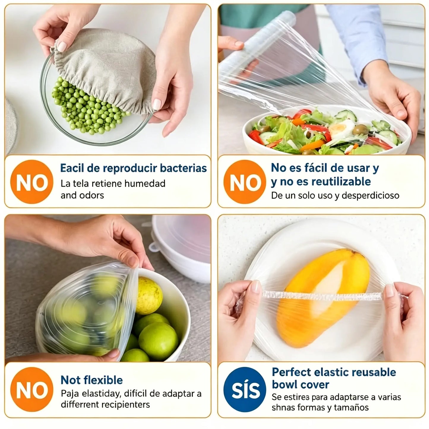 🔥(300 unidades)Solo 24 euros🍽️Funda de plástico antibacteriana extragrande y gruesa apta para uso alimentario