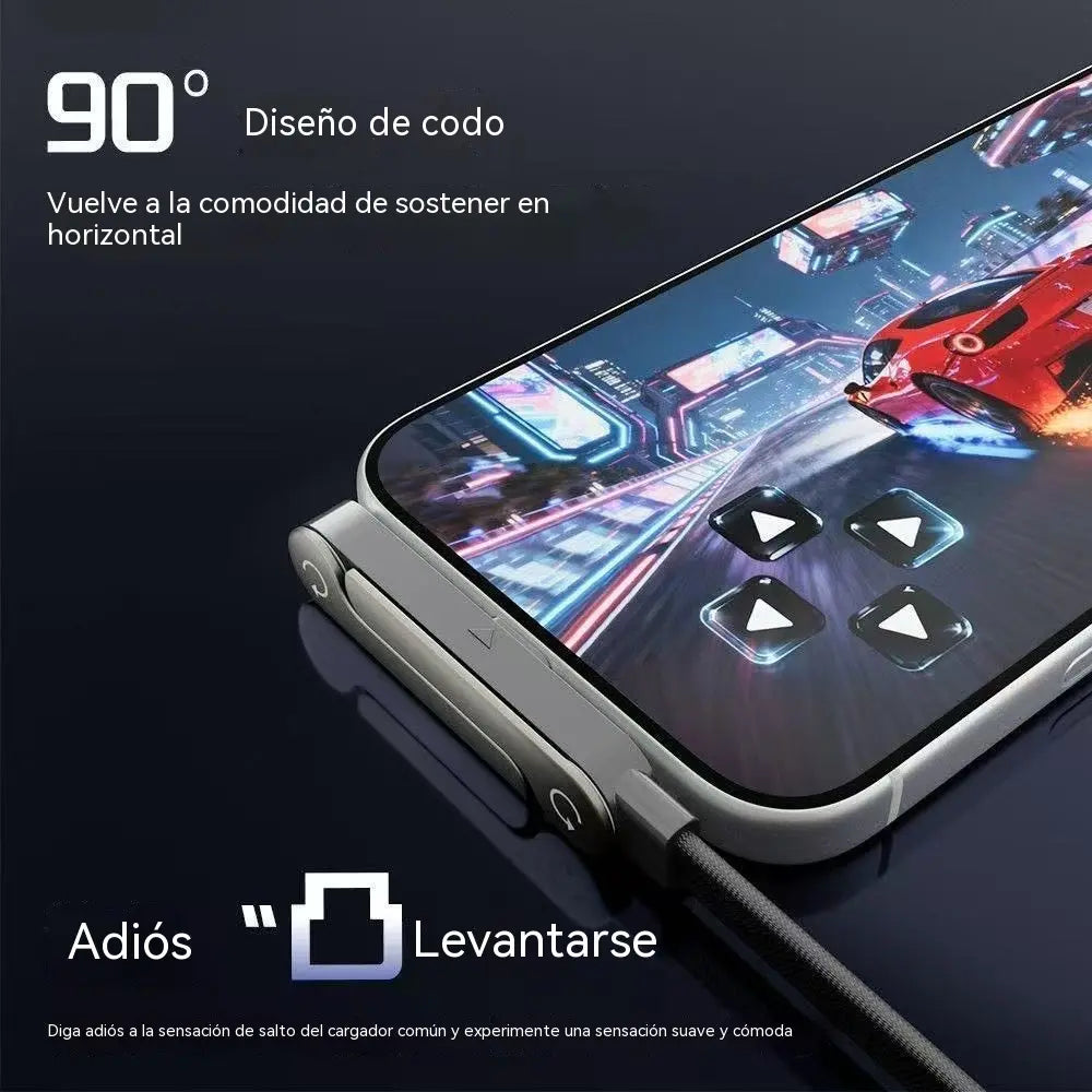 🔥30%OFF🔥⚡Cable de carga rápida 2 en 1 con soporte ajustable para teléfono🔋