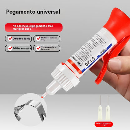 Adhesivo de alta resistencia que se puede utilizar para unir superficies de materiales como metal, vidrio, madera y cerámica.