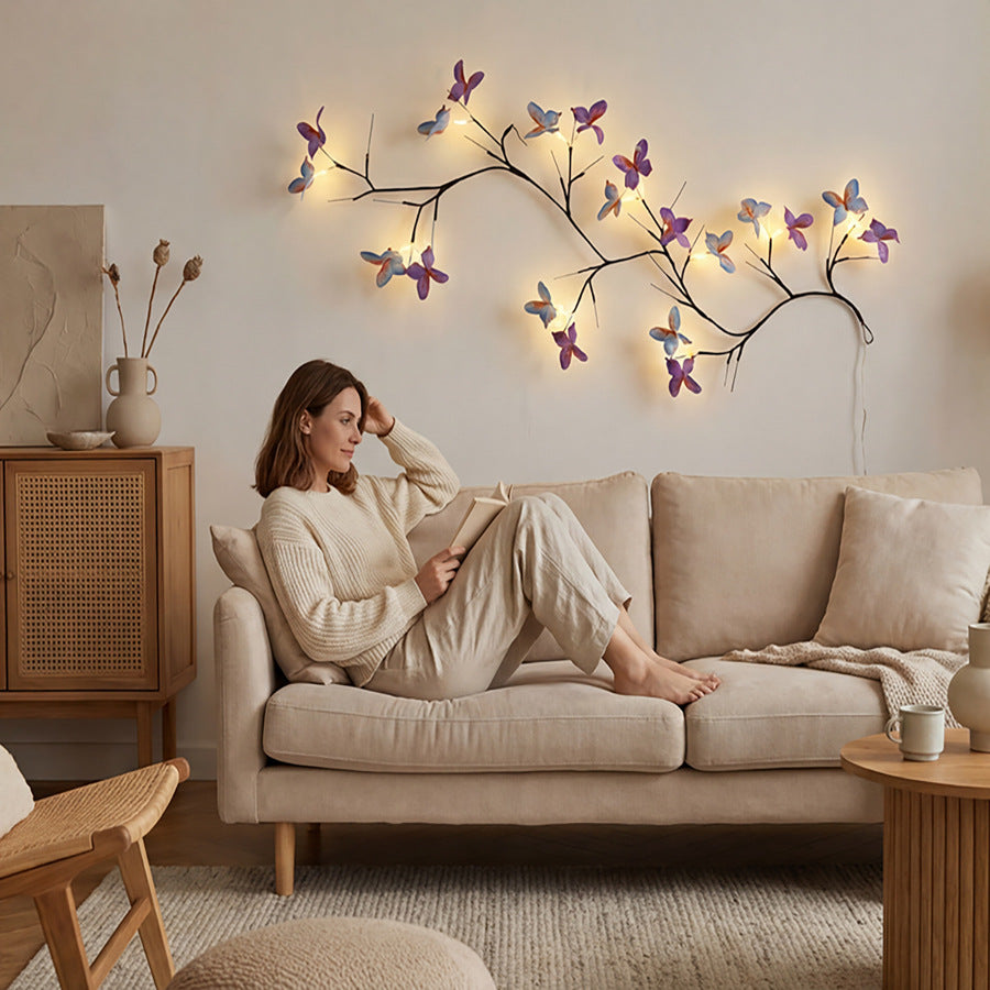 ✨ Luces LED Flexibles en Forma de Enredadera con Mariposas – Decora tu Hogar con un Ambiente Mágico y Cálido 🦋💡