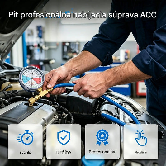 🔧❄️ Plnenie chladiva R134a do klimatizácie Hope s manometrom – Nepriepustné, ľahko čitateľné, vhodné pre klimatizáciu v aute, nákladnom aute alebo domácnosti – Bezpečné plnenie svojpomocne 🚗