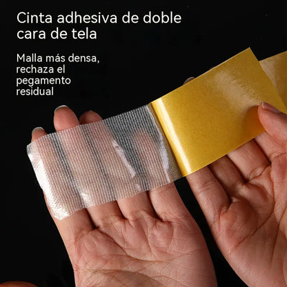 【30mm*10m】Adhesivo multifuncional de doble cara, de alta viscosidad, que no deja residuos tras su retirada.