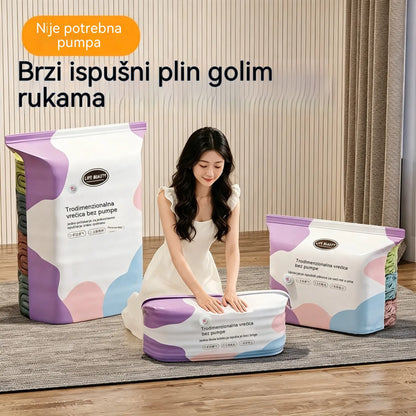 🧳 5 komada za samo 26 € 💨 Velike, fleksibilne vakuumske vrećice za pohranu: Nije potrebna zračna pumpa, nepropusne su, idealne za uštedu prostora u koferu i kod kuće ✈️