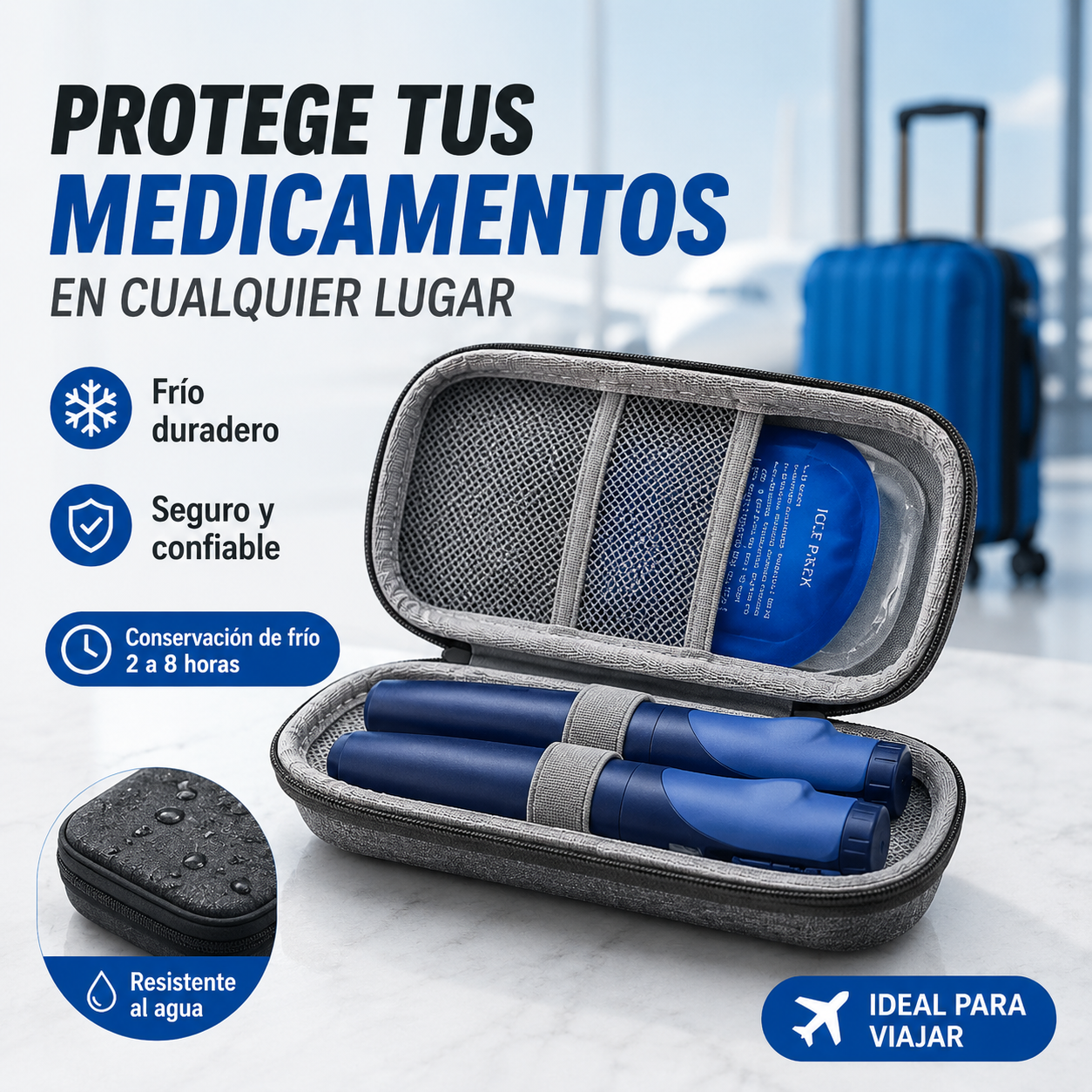 🔥Caja refrigeradora para insulina - Bolsa portátil para almacenar medicamentos
