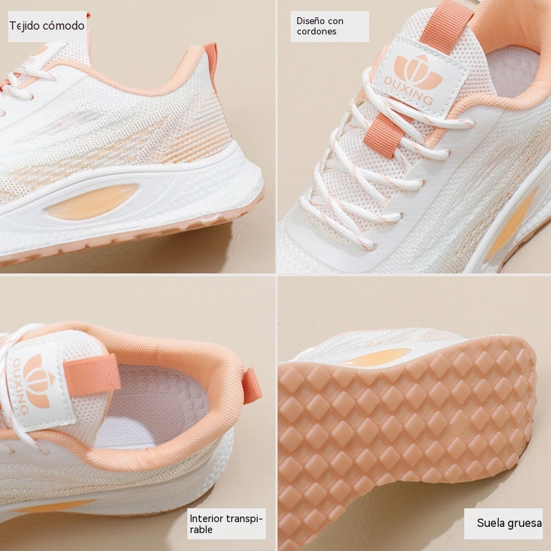 ✨【36-40】🔥👟Nuevos zapatos transpirables para mujer 2026 con suela Flyknit suave