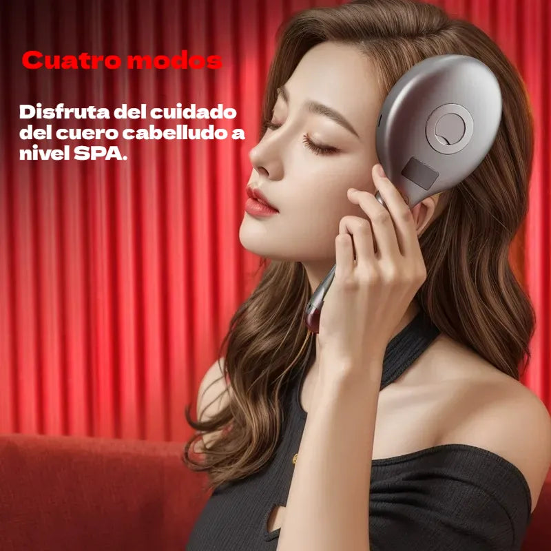 💆‍♀️Peine de masaje con spray que relaja el cuero cabelludo, peine de masaje para peinar y cuidar el cabello en casa con masaje vibratorio.
