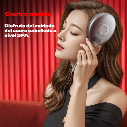 💆‍♀️Peine de masaje con spray que relaja el cuero cabelludo, peine de masaje para peinar y cuidar el cabello en casa con masaje vibratorio.