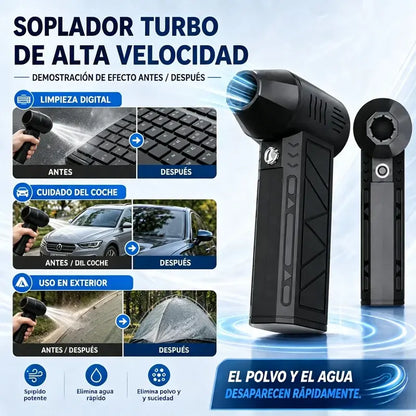 💨 Soplador Turbo de Alta Potencia – ¡Limpia tu Coche en Segundos!
