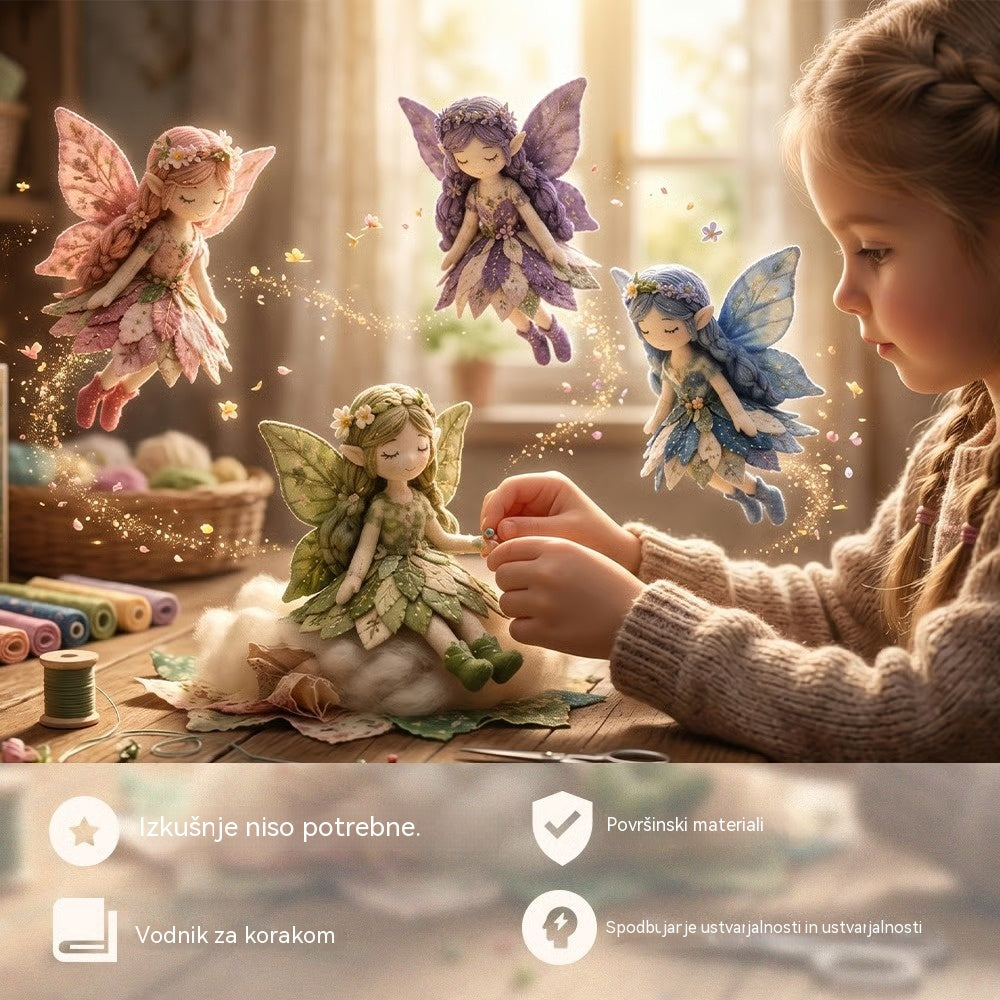 🌸50 % popusta - Serija šivanja pravljic - Komplet za vilenjaško lutko iz patchworka✨👼