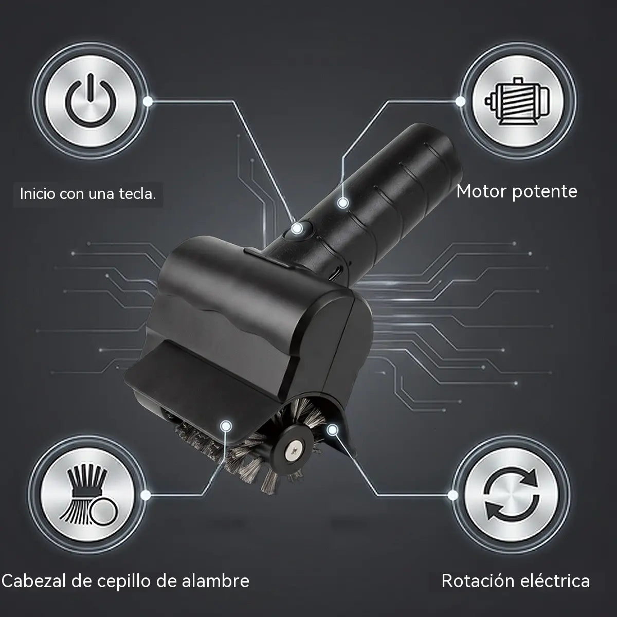 🔋🧹 Cepillo eléctrico inalámbrico para limpieza de barbacoas – batería de litio, multifuncional y fácil de usar 🔥🍖