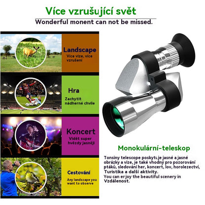 【🔭】Mini telescopio monocular para teléfono – Telescopio monocular portátil para viajes y observación