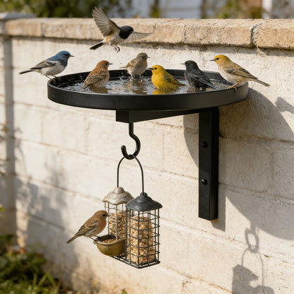 🐦💧 ¡50% de descuento! Comedero de metal para pájaros de pared: resistente a la intemperie, fácil de limpiar e ideal para el jardín, el balcón y la terraza 🌿
