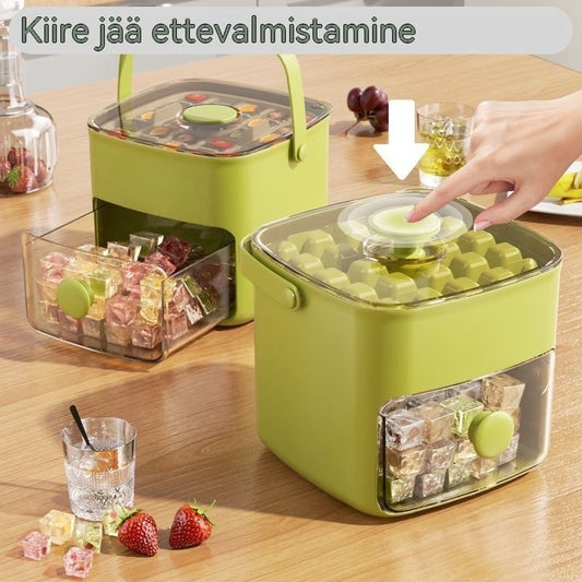 🧊 2026 Jääkuubikuvorm kaanega: Jää valmistamine on lihtne.