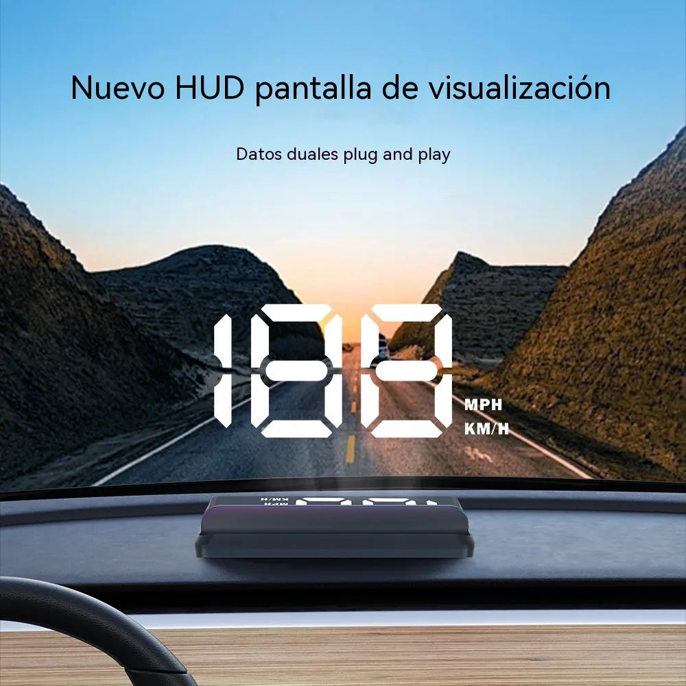 🚗[Navegación GPS y aviso de radares de velocidad] Nuevo velocímetro y tacómetro GPS con pantalla HUD