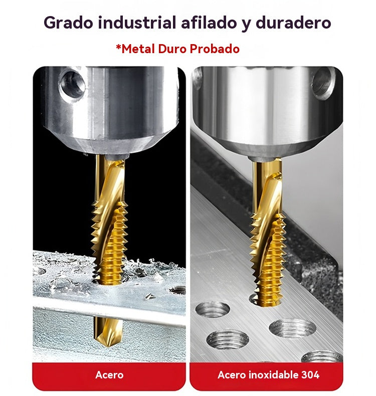 🛠️🎁【Paquete de 12】👨‍🏭 Las brocas de rosca compuesta se pueden utilizar para taladrar y cortar, diseño de doble propósito y autoperforante, adecuadas para instalación y mecanizado.