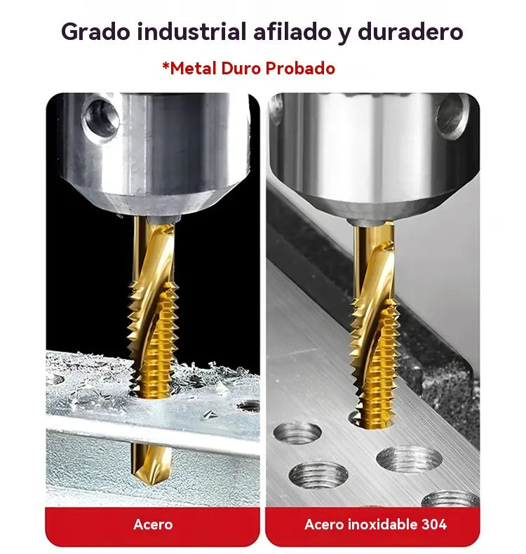 【6 pieza 】Las brocas de rosca compuesta se pueden utilizar para taladrar y cortar, diseño de doble propósito y autoperforante, adecuadas para instalación y mecanizado.