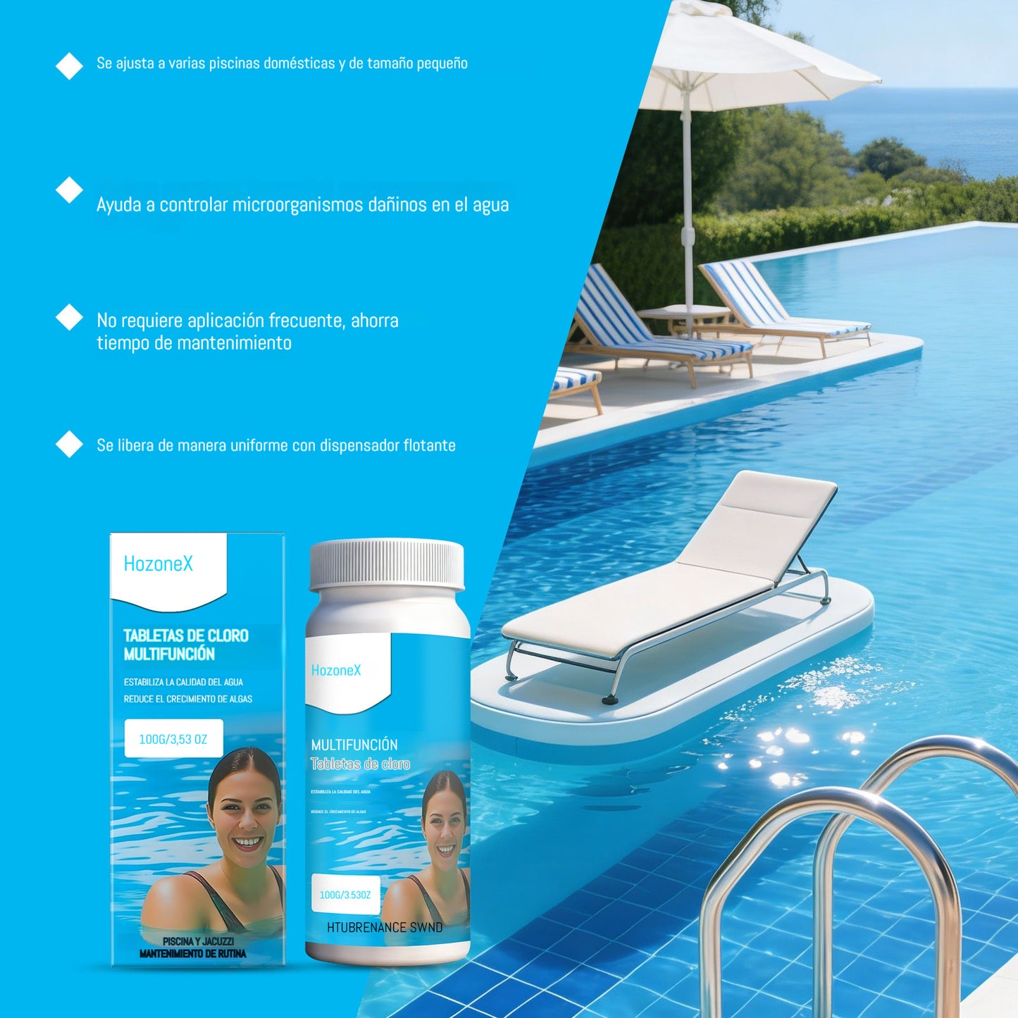 🔥Compre 1 y obtenga 1 gratis（2 botella）Pastillas efervescentes para la limpieza de piscinas