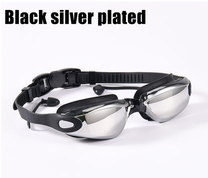 🔥Oferta de tiempo limitado🔥gafas de natación de gran campo de visión，con caja de gafas，Viene con tapones para los oídos