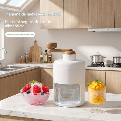 [Oferta especial de verano] Nueva mini máquina manual para hacer hielo en casa, trituradora de hielo con manivela