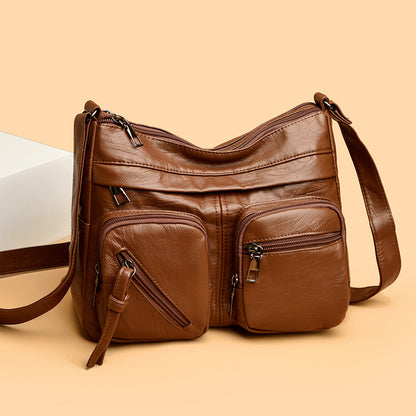 【💥Último día de rebajas💥】Nuevo bolso bandolera multicapa de gran capacidad para mujer, elegante y sencillo.
