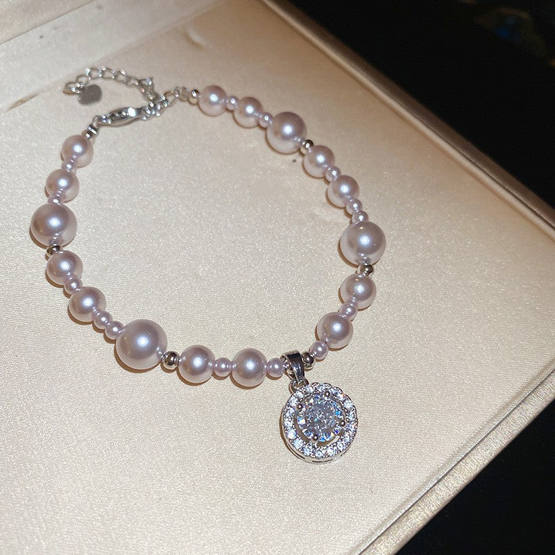 🌟🌟Pulsera francesa vintage con circonitas, estrellas y perlas