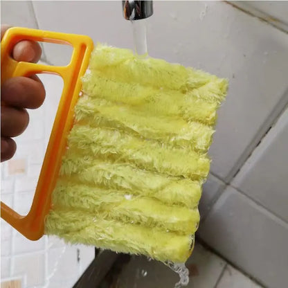 【2 pieza】Cepillo de limpieza de microfibra multifuncional —ideal para persianas, rejillas de aire acondicionado y rendijas— para eliminar el polvo sin esfuerzo.