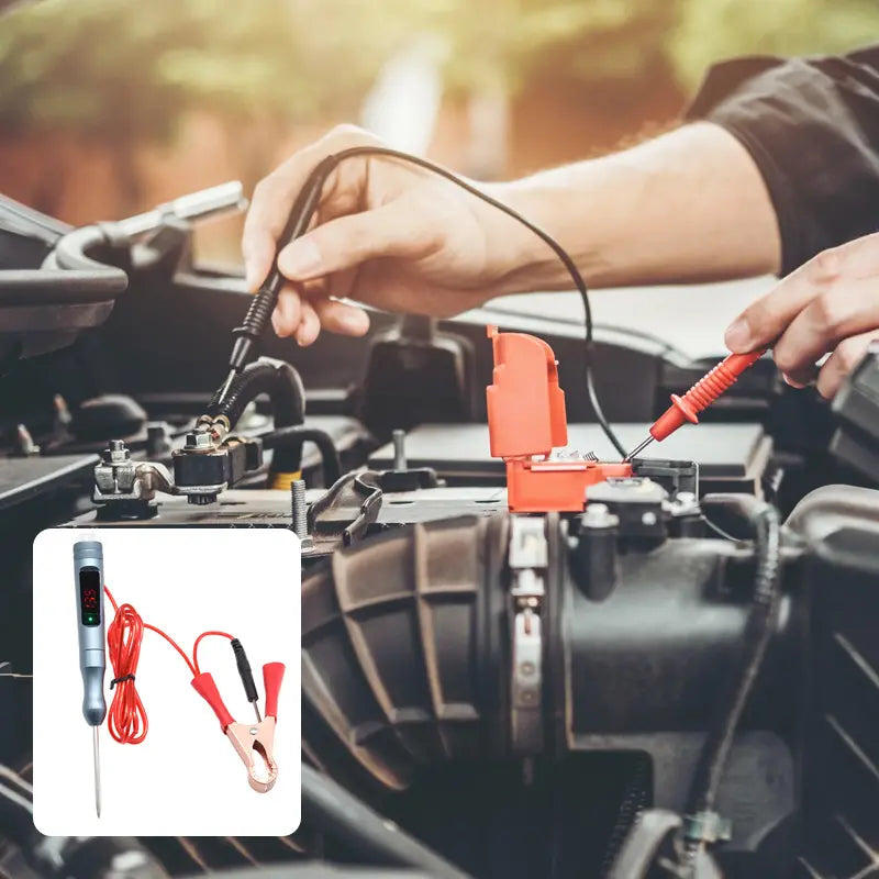 🚗⚡🔋🔥Testovacie pero s automatickým stmievaním digitálneho displeja, detekcia a oprava obvodov, pero na detekciu poruchy napätiapozitivă și negativă