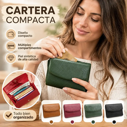 [Último día de promoción]Cartera unisex Pebble de piel auténtica con protección RFID
