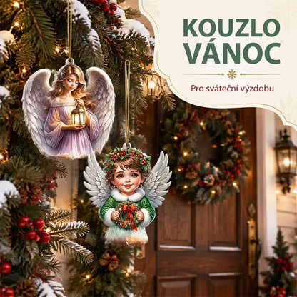 🎁【20 ks】Roztomilé vánoční andělské ozdoby – lze zavěsit na vánoční stromeček nebo do auta, novinka roku 2026