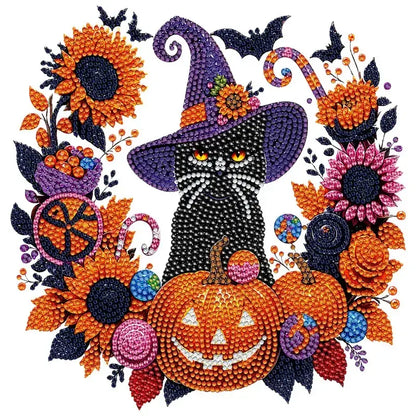 🔥¡OFERTA ESPECIAL: 50% DE DESCUENTO!✨⚡ ¡Más de 50.000 unidades vendidas! 🎁🍂 Decoración colgante de otoño: Kit completo de *diamond painting* (pintura con diamantes) de corona de calabaza.