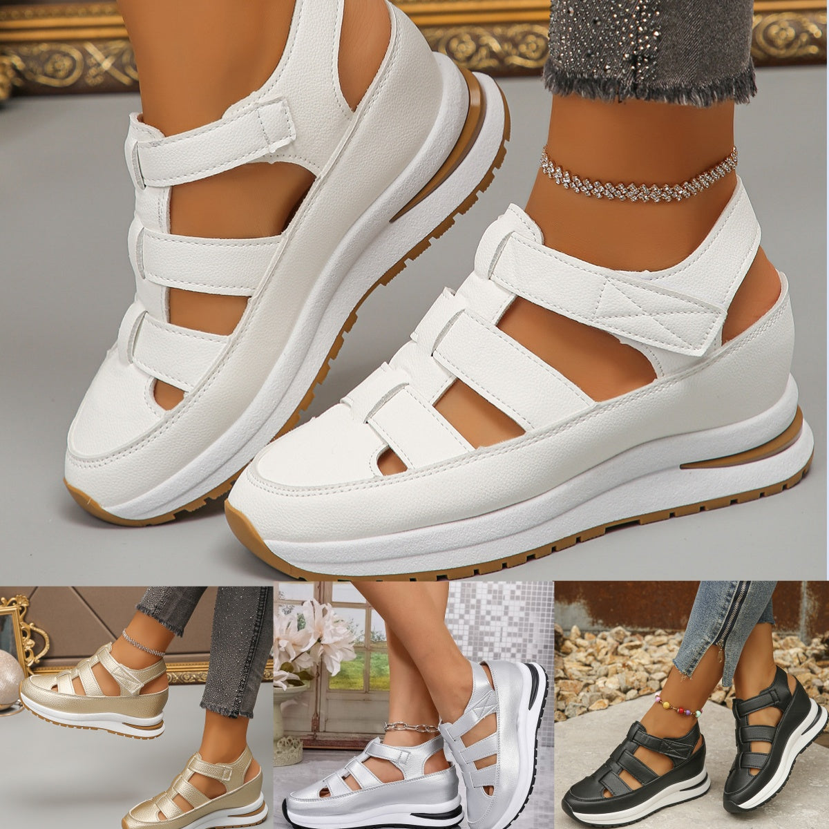 💞【35-44】Sandalias de mujer con velcro, verano 2026