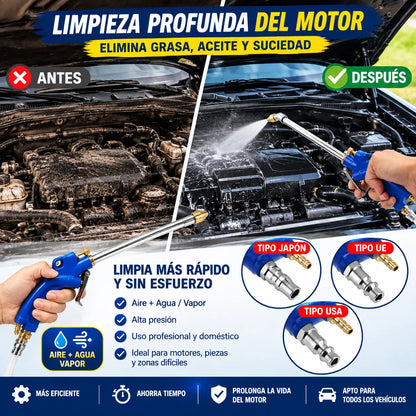🚗💦 Pistola de Limpieza Neumática 2 en 1 – Aire Potente y Agua a Presión para una Limpieza Profunda 🔥