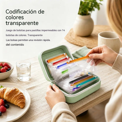 🧳 Organizador multifuncional de silicona: ¡Pastillas, joyas y monedas, todo perfectamente organizado en un solo lugar! 💎✨