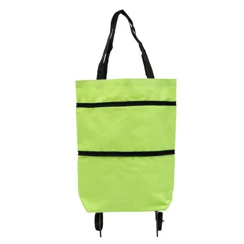 【Producto más vendido】Bolsa de compras plegable y tipo mochila 2 en 1, bolsa/carrito de compras ligero con ruedas