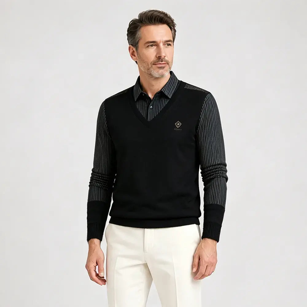 👔Razprodaja ob koncu leta🔥【M-4XL】Moški dvodelni komplet iz vrhunskega kašmirja, topel in vsestranski.