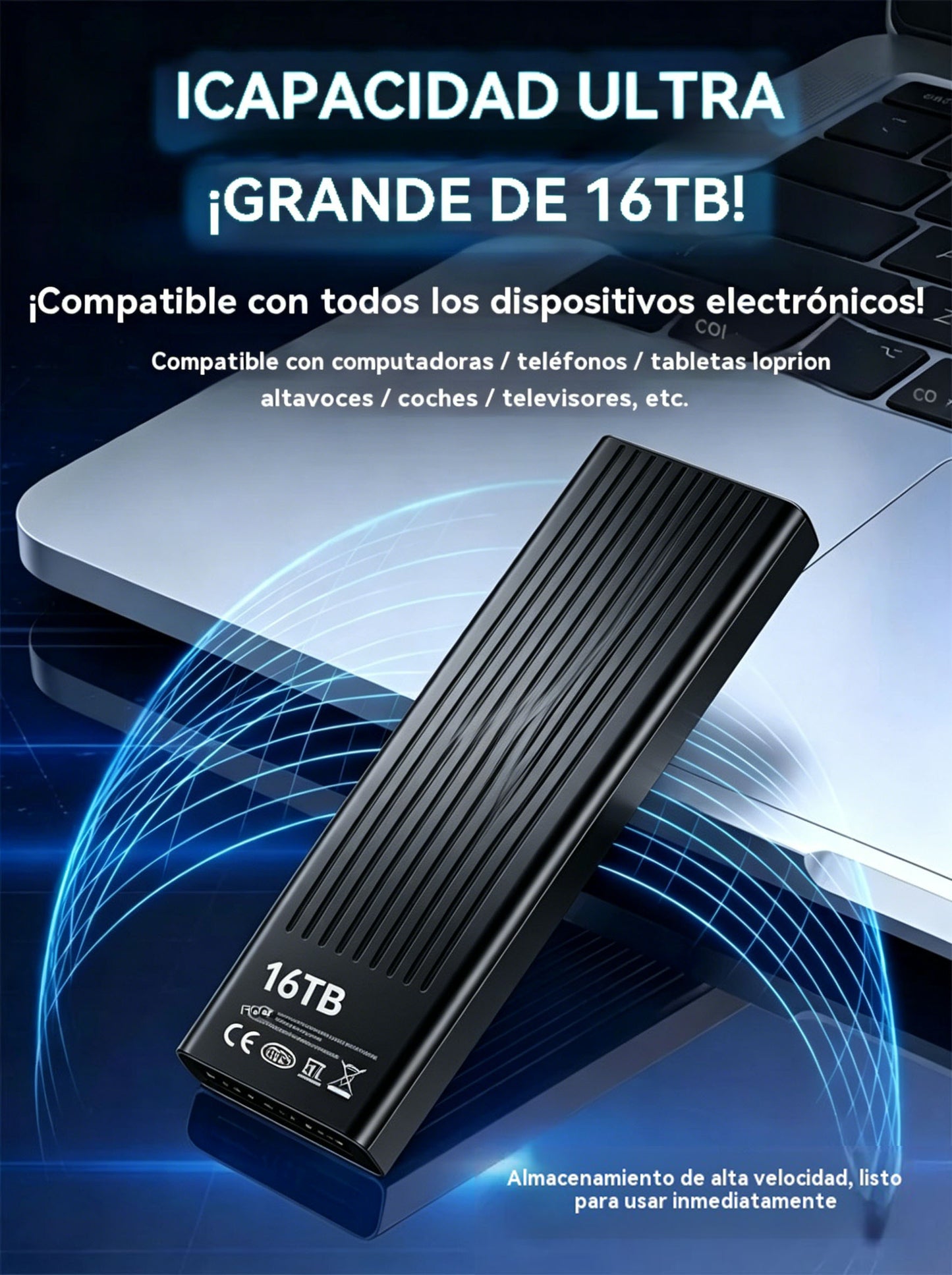 Unidad de estado sólido SSD portátil de alta velocidad