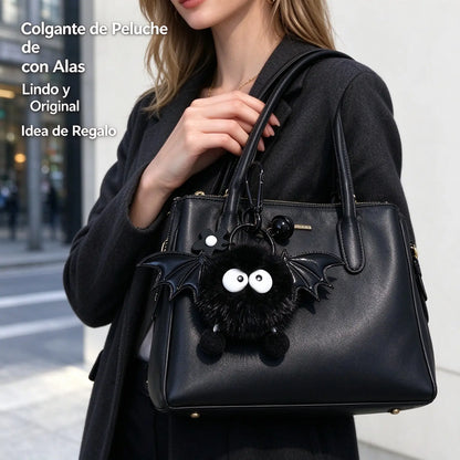 ✨[4 piezas] Precio: 26 €🦇Llavero/adorno para bolso con forma de murciélago, de piel sintética de visón (estilo Instagram)