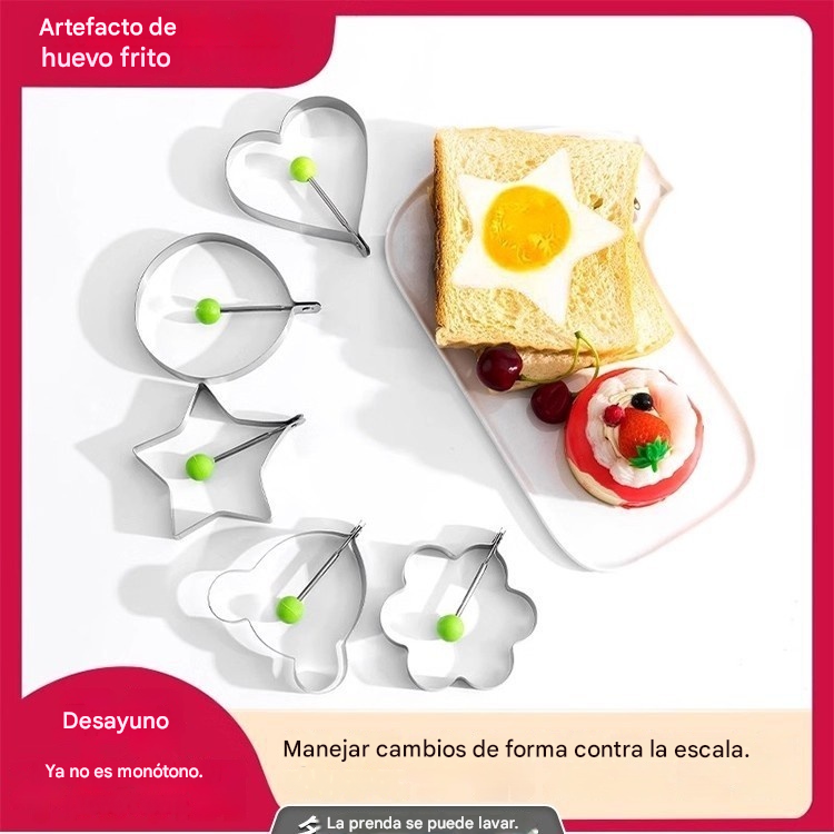 🍳【Juego de 5 piezas】 Precio especial de gran venta - Molde para huevos de acero inoxidable