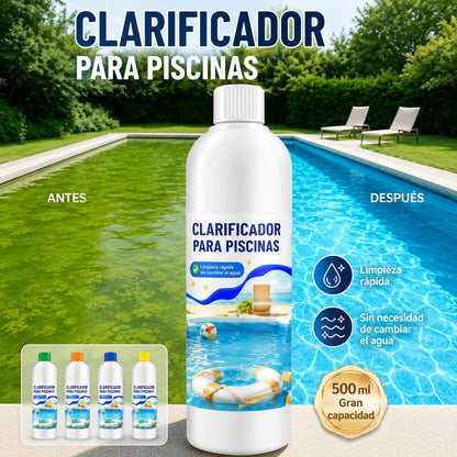 ⏰💦500 ml por botella🏊‍♂️ Líquido Clarificador para Piscinas – Agua Transparente en Horas, Sin Esfuerzo ✨