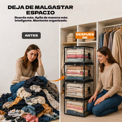 【30%OFF】3 piezas 25€🔥Oferta por tiempo limitado: 49% de descuento 📦Bolsa de almacenamiento de plástico transparente, grande, resistente y gruesa para ropa, mudanzas y almacenamiento