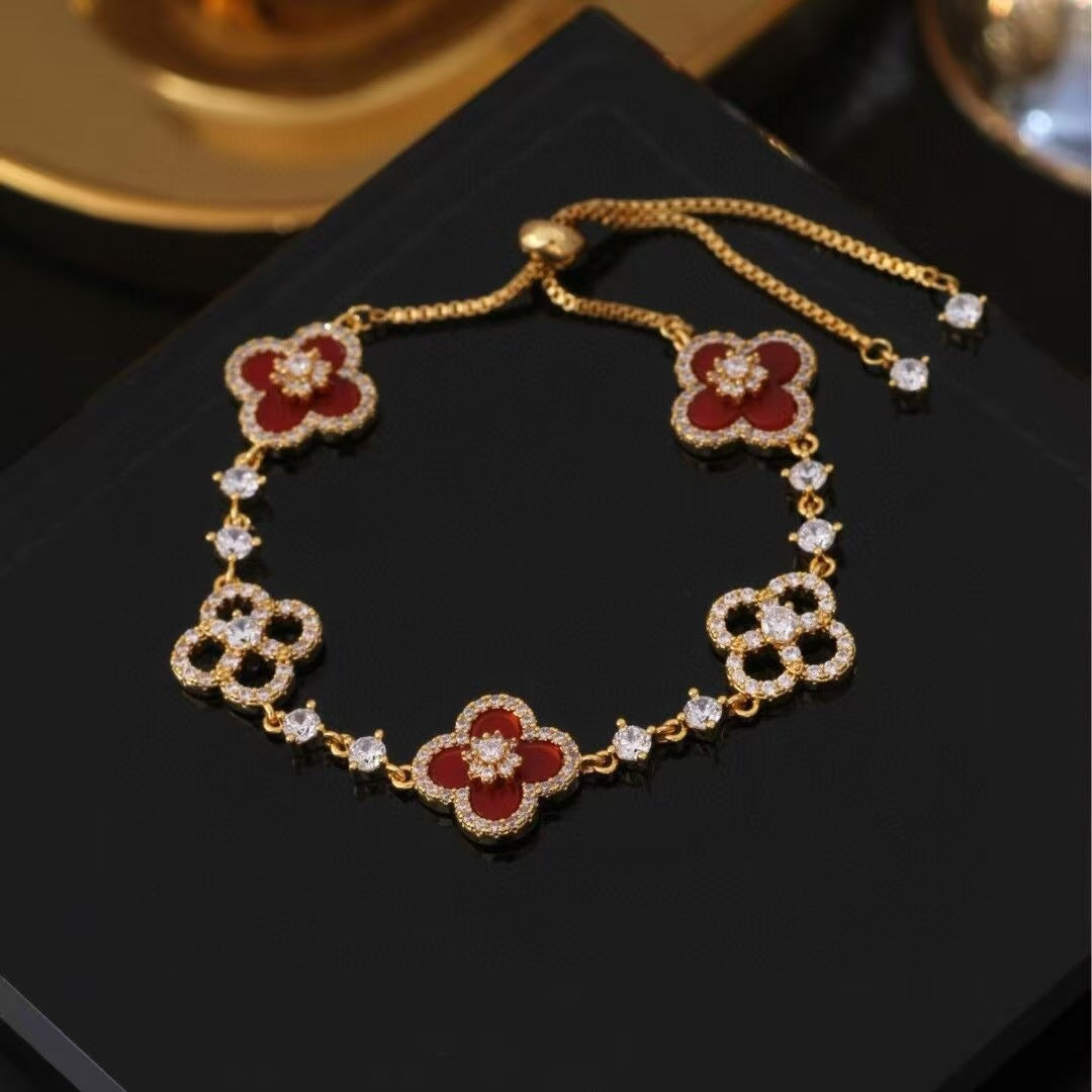 🌟🌟Pulsera de la suerte de trébol de cuatro hojas versátil y de alta calidad, un artículo superventas en 2026.