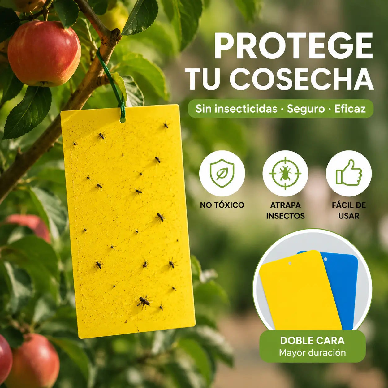 🔥🔥【50% de descuento】30 piezas 23 euros【Oferta por tiempo limitado】💥Tablero adhesivo de insectos de doble cara amarillo
